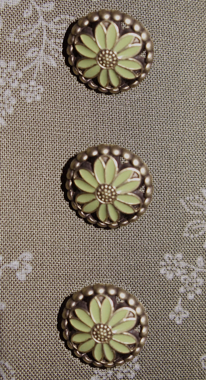 Emailleblume grün 16mm