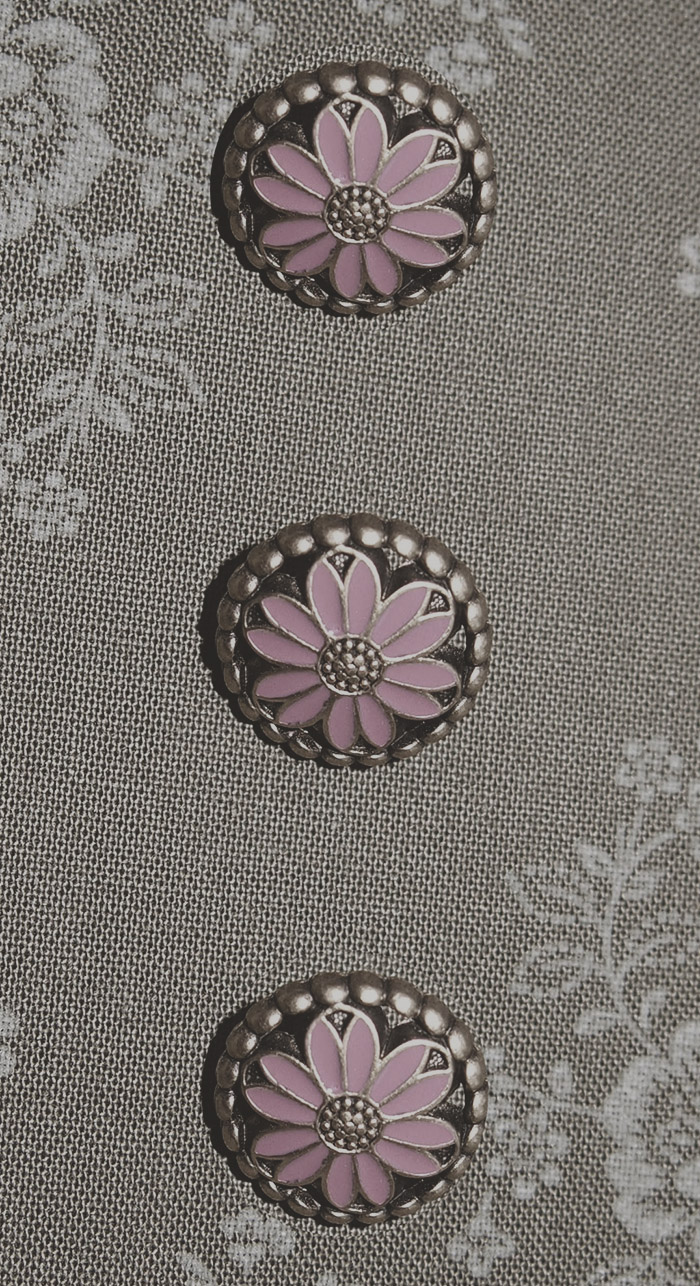 Emailleblume rosa 16mm