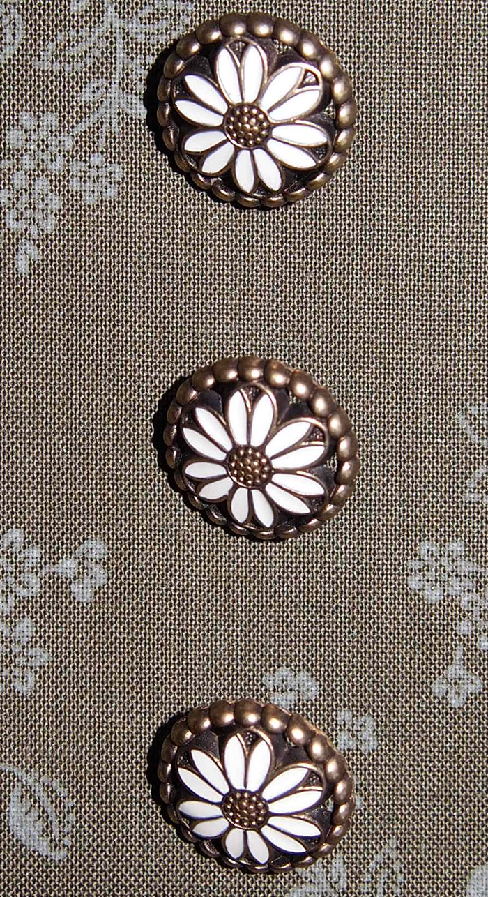 Emailleblume weiß 16mm