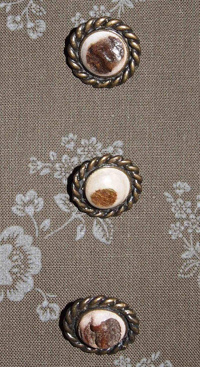 Hirschhorn mit Messingkranz 17mm